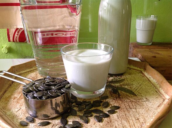 Repelente de leche de semillas de calabaza